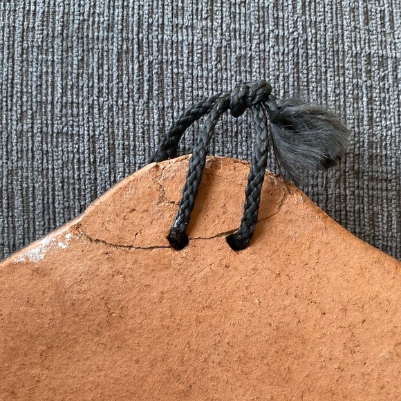 Vtg MCM Owl clay wall hanging/shelf display As Is. - Picture 3 of 6